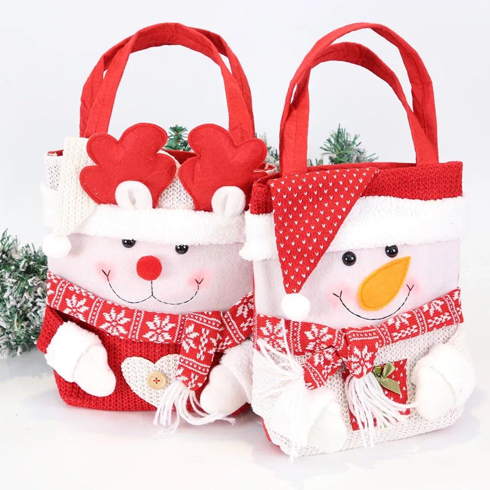 Christmas Treat Bag Christmas Candy Bag Christmas Events Adorable Design Ample Space Charming Texture Convenient Handle