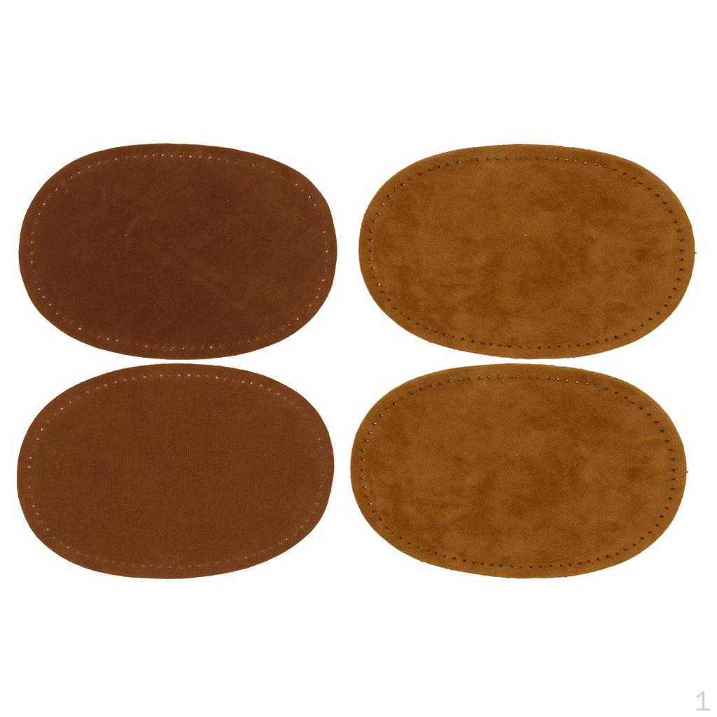 2 пары цветов, пришивные замшевые овальные наколенники на локтях для ремонта свитеров и брюк