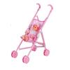 Детская коляска для младенцев, складная коляска с куклой для 12-дюймовой куклы, мини-коляска, игрушки, подарок, розовый
