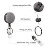 Heavy Duty Retractable Metal Wire Keychain Pull Badge Reel ID Lanyard Name Tag Card Badge Holder Reel Key Ring Outdoor Tool
