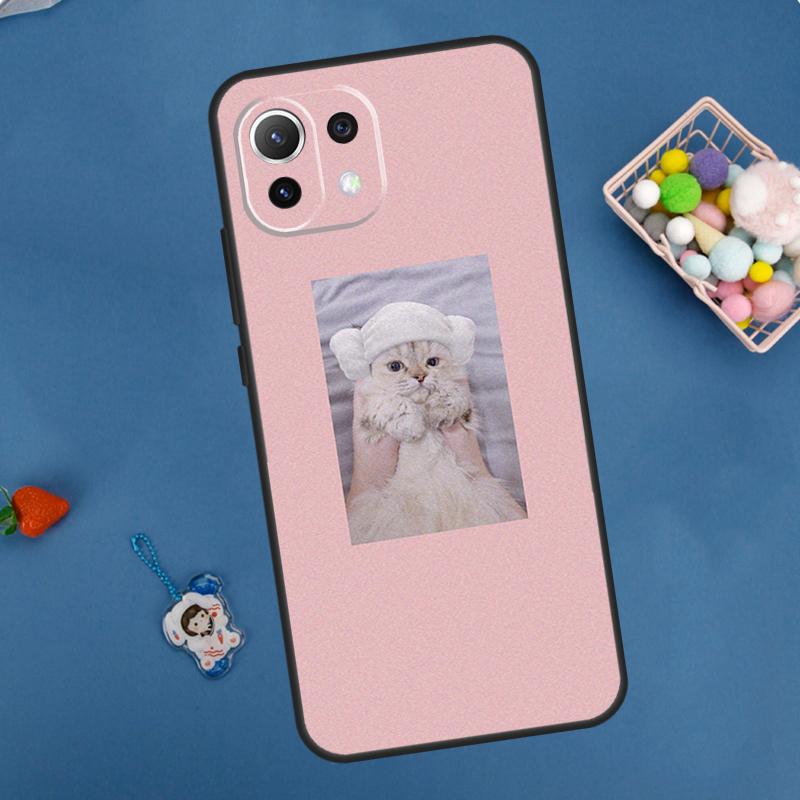 Розовый Эстетичный Милый Чехол с Животным Кошкой Для Xiaomi 15 Ultra 13 14 11T 12T 13T 14T Pro POCO X7 Pro F5 F6 M6 X3 X5 X6 Pro Чехол