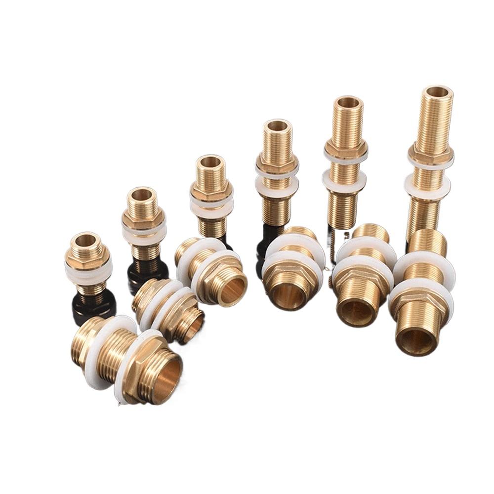 1/8" 1/4" 3/8" 1/2" 3/4" BSPP Наружная полная резьба Бочонок-ниппель Переборочный латунный соединитель Фитинг для бака