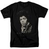 Джими Хендрикс Классическая футболка Jimi с лицензией Рок-н-ролл Музыкальная группа Футболка Черная