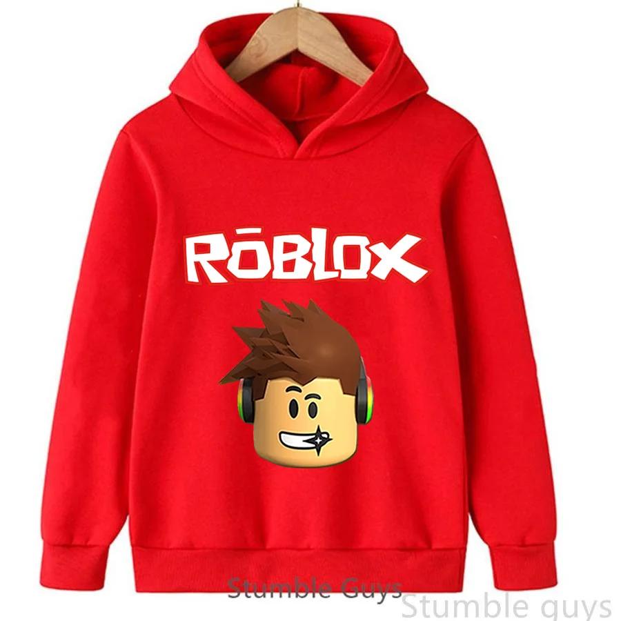 Детская толстовка Roblox 3-12 лет, осенняя, модная худи, 3D-принт игровых персонажей, для мальчиков и девочек, повседневная спортивная одежда
