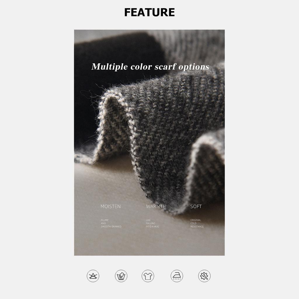 Mix Color Scarf Fringe Warm Autumn and Winter Scarf Stylish Shawl Faux Wool Scarf Couple Type Scarf