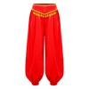 Girls Sequin Tassels Bloomers Pants Braid Trim Loose Fit Side Zipper Belly Dance Costume