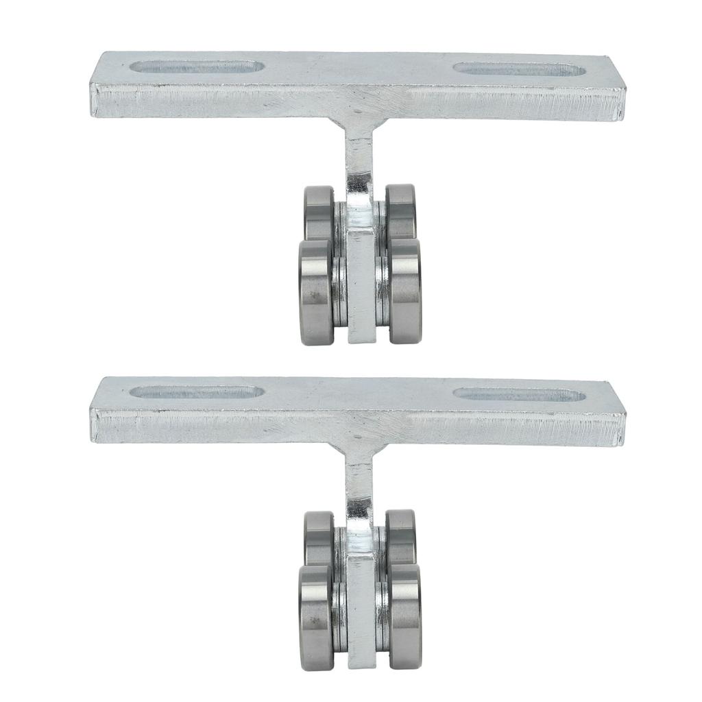 2Pcs Wheel Trolley T Shape Welded Roller Trolley Stable Bearing Track Roller Wheels for Track