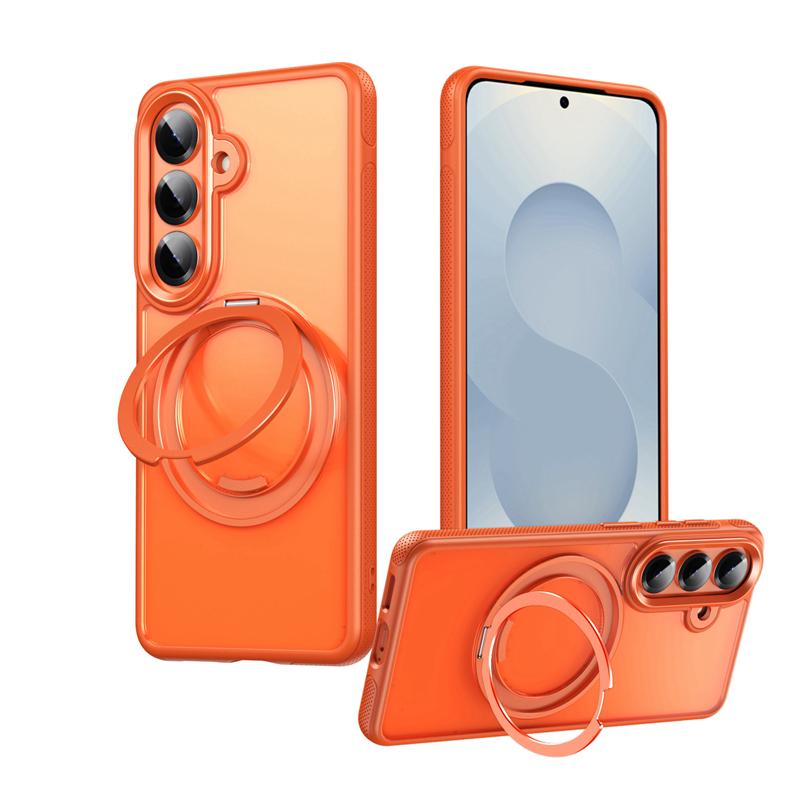 KEYSION N52 Magnetic 360° Ring Stand Case for MagSafe for Samsung Galaxy S26 Ultra 5G S26+ Matte Transparent Shockproof Phone Cover
