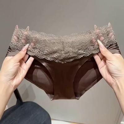 Женские трусы средней посадки, сексуальные кружевные, простые, однотонные, бесшовные, хлопковые, с промежностью, легкие, с утягивающим эффектом на животе, дышащие, с подъемом бедер, большие размеры