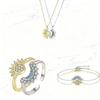 Парные necklace, bracelet, ring "Солнце и Луна" Модная цепочка для мужчин и женщин Хороший друг Парные подарки Трендовые украшения