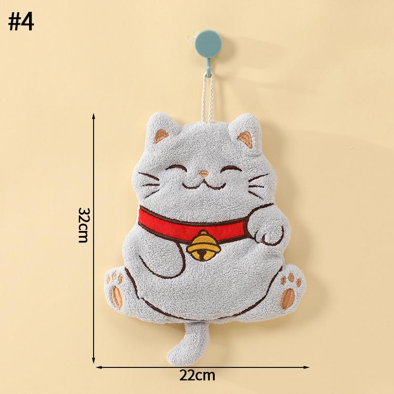 Cartoon Black Cat Hand Towel Soft Absorbent Coral Fleece Children Face Towel Halloween Pumpkin Hand Towels Bathroom Kitchen Use