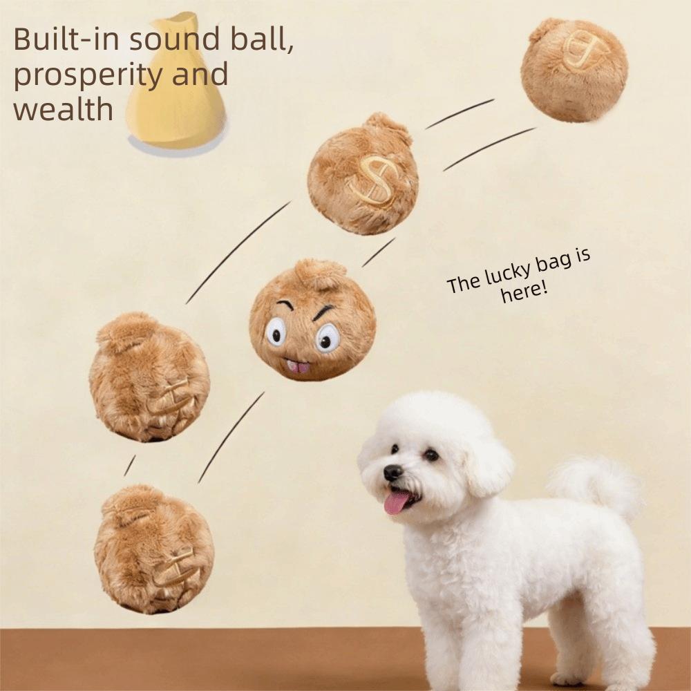 Bite Resistant Dog Elastic Ball Money Bag Shape Pet Interactive Ball Interactive Play