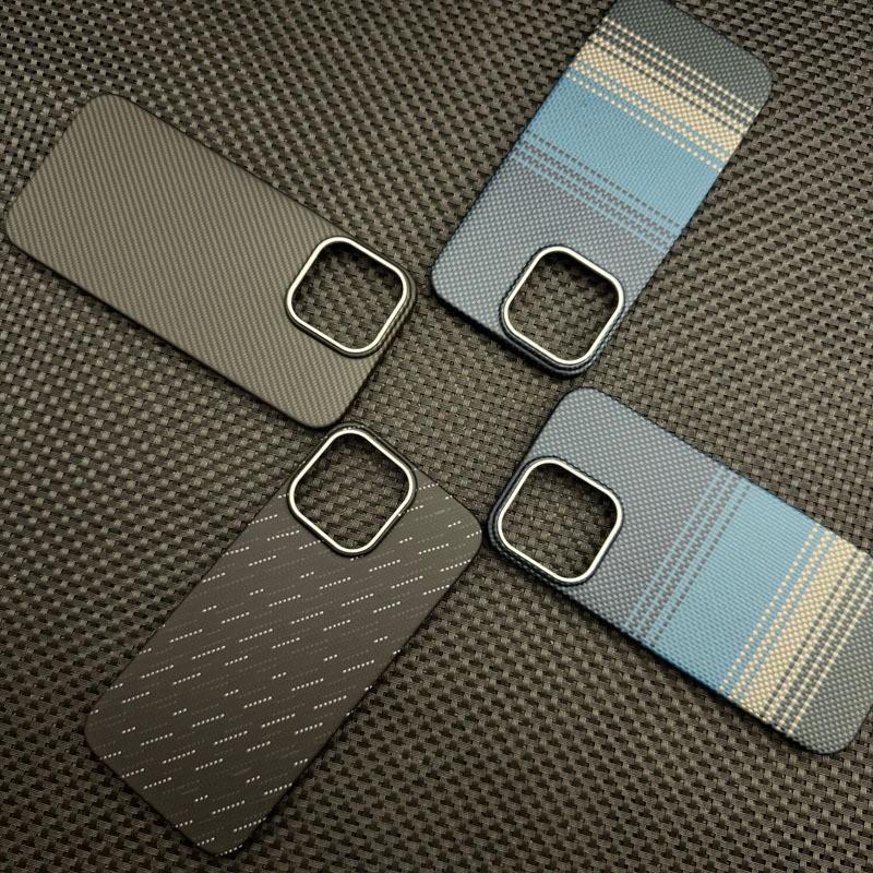 Kevlar Phone Case IPhone16 Pro Max Magnetic Meteor Shower Design Slim Protective Cover