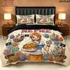 One Piece Pattern Bedding Quilt Set Quilt Cover Pillowcase Home Birthday Gift(1 * duvet cover + 2 * pillowcase, without core)