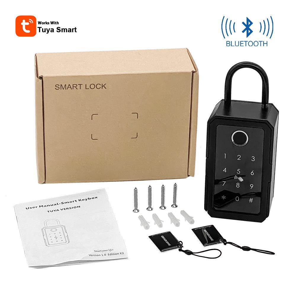 Умный Bluetooth-бокс для ключей Tuya с дистанционным и биометрическим открыванием, функция защиты от потери