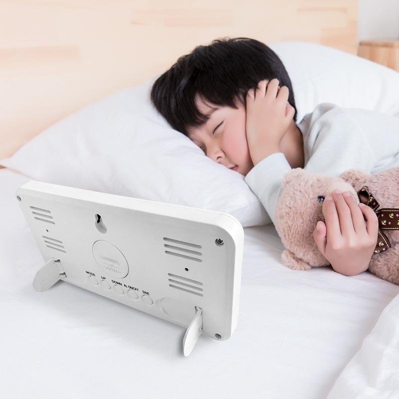 Цифровой будильник с питанием от батареек, отображение времени и даты, настольные часы с функцией повтора сигнала 12/24 ч, настенные ЖК-часы с батареей CR2032