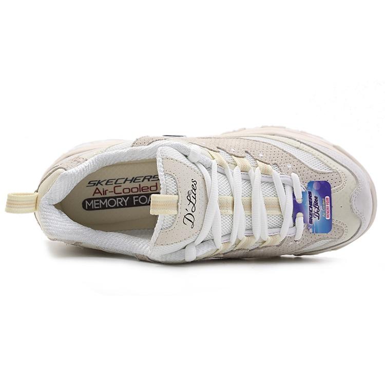 (WMNS) Кроссовки Skechers D'Lites Низкие Беговые Белые Женские 13147-OFWT