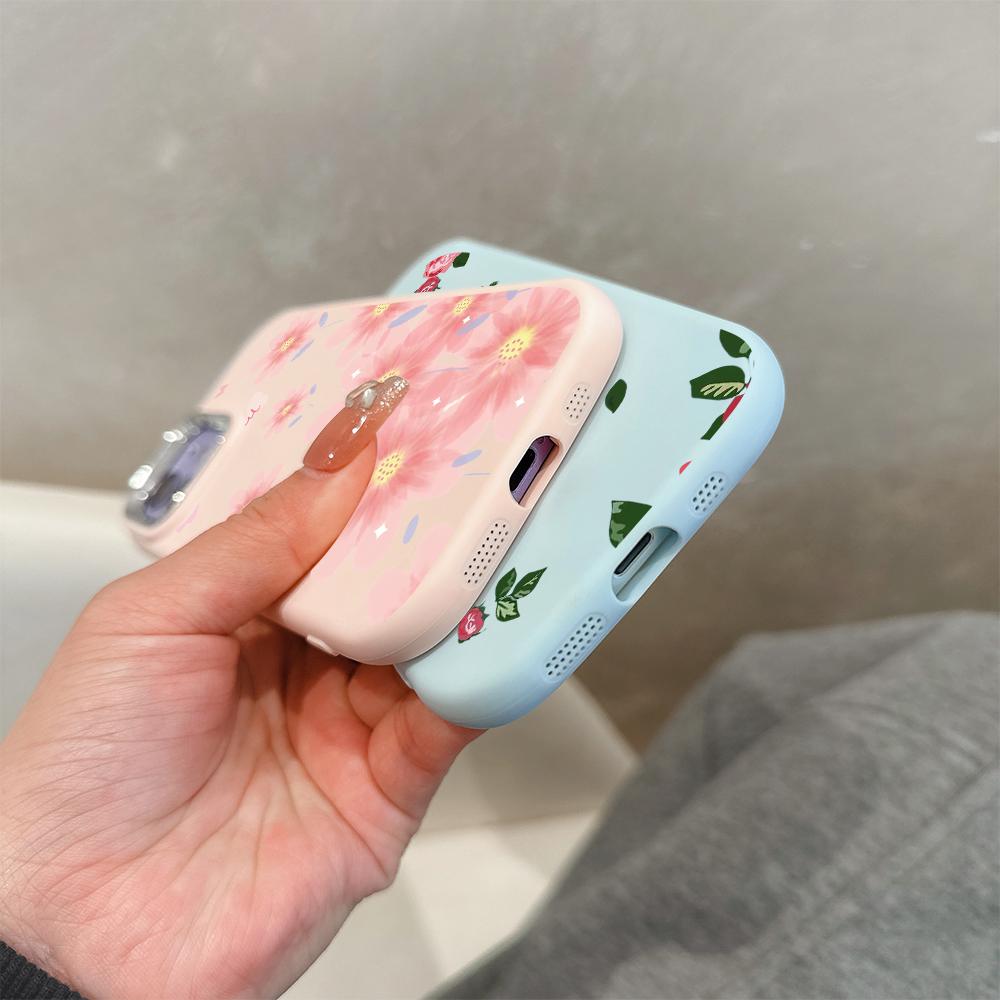 Solid Color Silver Edge Lens Fatty Casing Soft TPU Liquid Silicone Cover Shockproof Phone Case for OPPO Reno Realme OnePlus