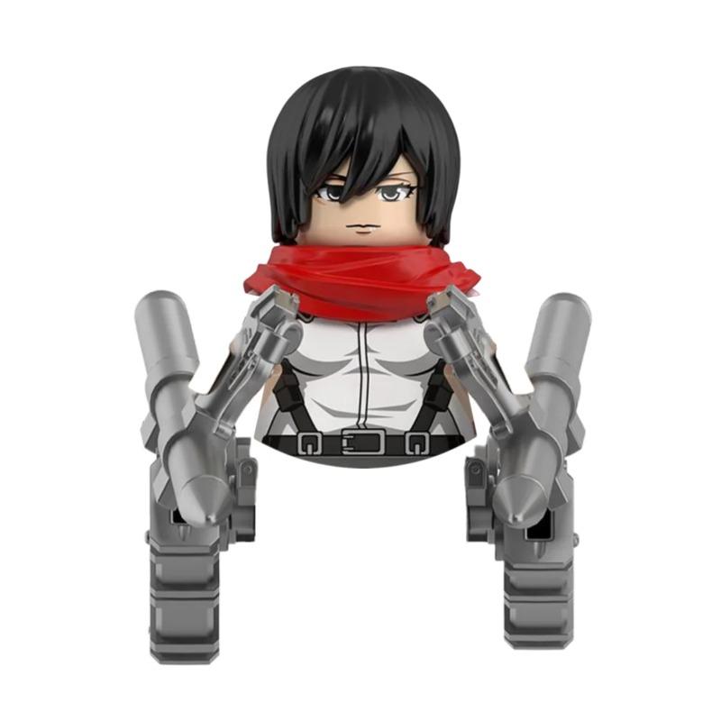 Слепая коробка Строительные блоки Мини-модели Фигурки Атака на Титанов Леви Аккерман Эрен Микаса Гигант Анни Хэллоуин Рождественские подарки Игрушка