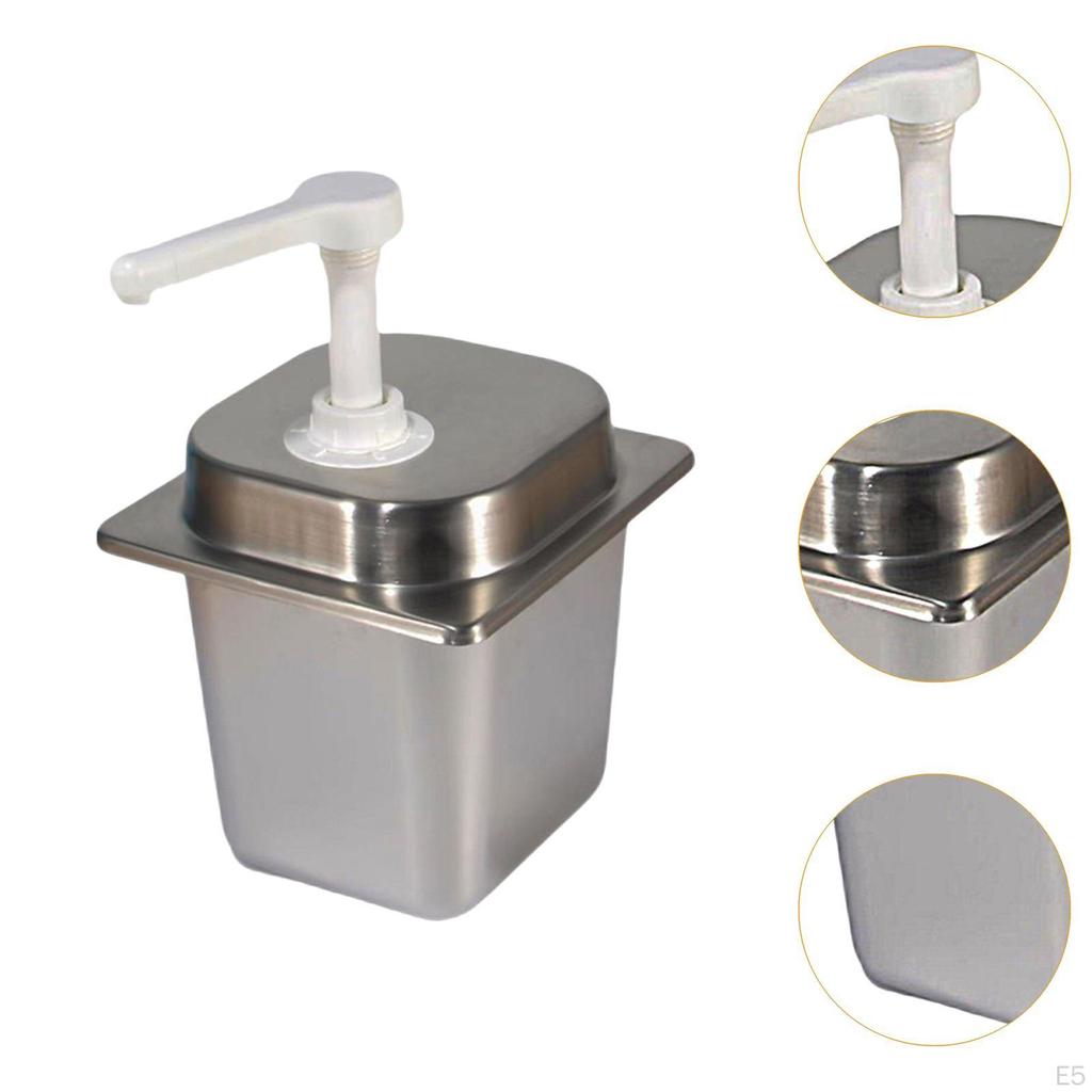 2.3L Sauce Dispenser Pump for Condiments, Manual Press Tool Kitchen And Bar