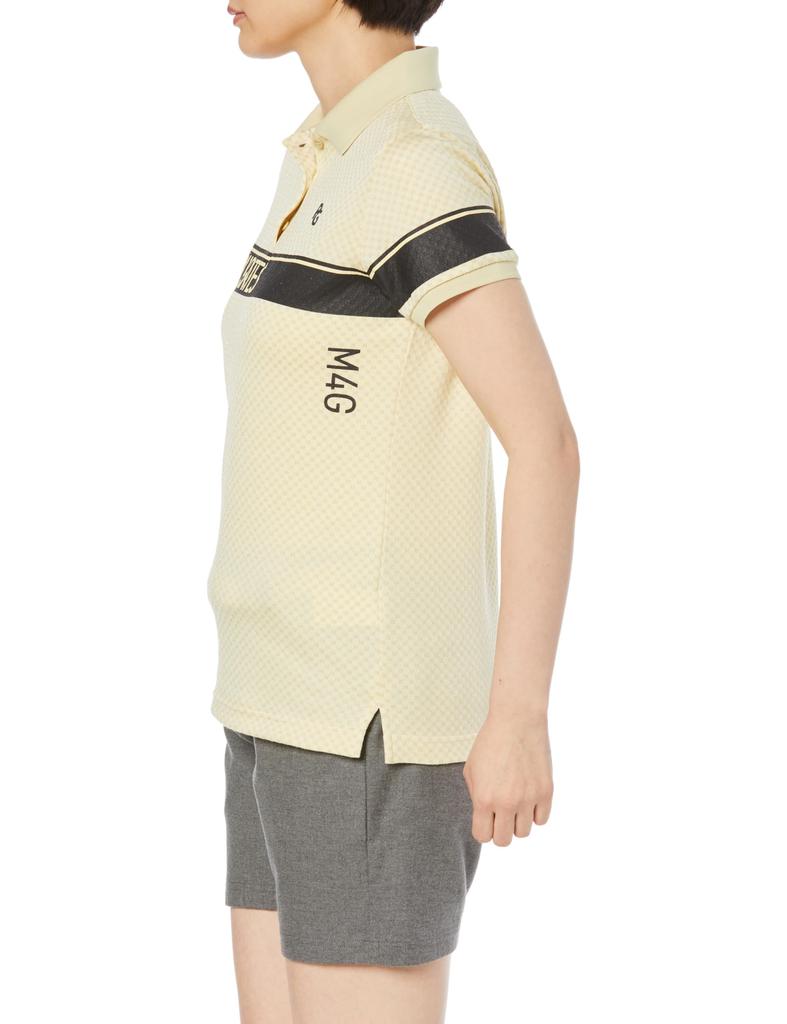 PEARLY GATES Women's Short Sleeve Polo Shirt (Lame Jacquard) / Golf / 055-4160400 040_Champagne 0 [S]