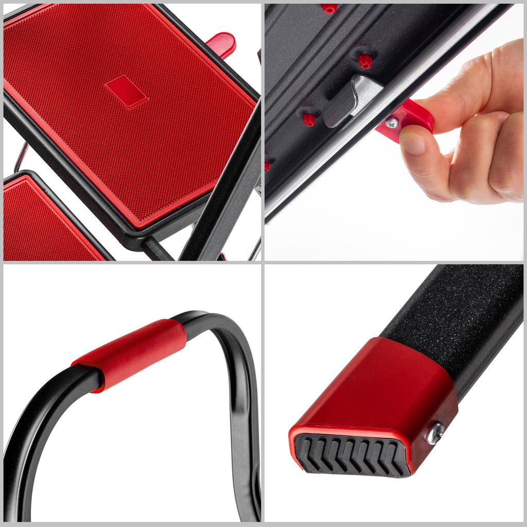 KADAX Drabina Drabinka Domowa Stalowa Składana mocna 150kg