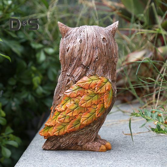 Садовый лист, фигурка животного, черепаха, сова, белка, кролик, лиса, птица, ёж, улитка, статуэтка, скульптура животного из смолы, украшение для двора, орнамент