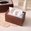 Коробка для салфеток из цельного дерева в китайском стиле в стиле ретро, креативная бумажная коробка для гостиной, домашний обеденный стол, журнальный столик для ресторана, чехол для салфеток