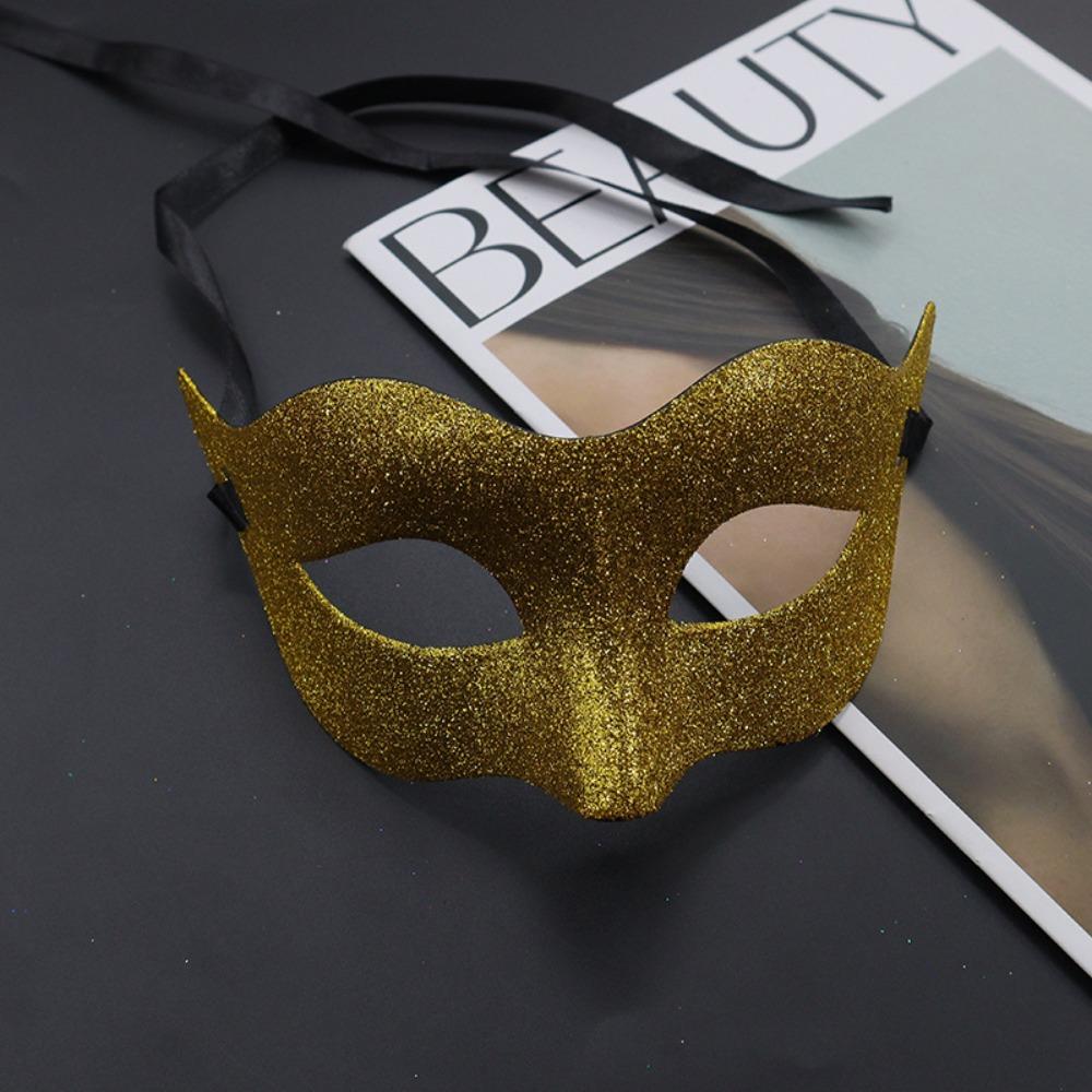 Реквизит для косплея Маскарадная маска на пол-лица Товары для вечеринок Маски на Хэллоуин Блестящая маска Фотореквизит