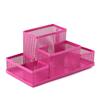 3/4 Grid Metal Mesh Pen Holder Large Capacity Makeup Brush Storage Bucket  Bedroom Decoration