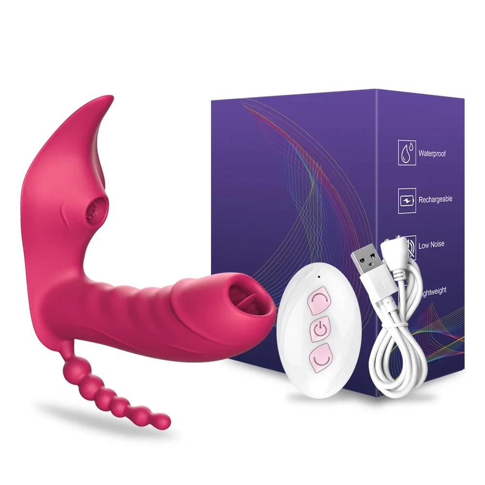 3 In 1 Dildo Vibrator for Women Wireless Remote Control Sucker Clitoris Vagina Stimulator Sex Toys Female Couple Adult 18