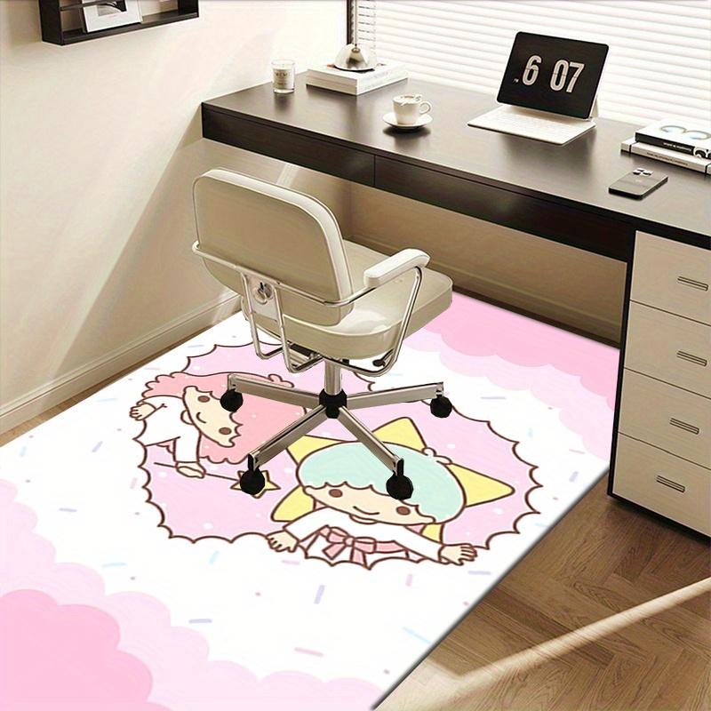 Office Rug Little Twin Stars, Anime Characters Anti-Slip Rug, Machine Washable for Living Room, Bedroom, Office, Multiple Sizes, Bedroom Mat, Decorati