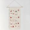 Fabric Christmas Advent Calendar with Multiple Pockets Easy To Hang 24 Days Countdown Advent Calendar Hanging Storage Bag
