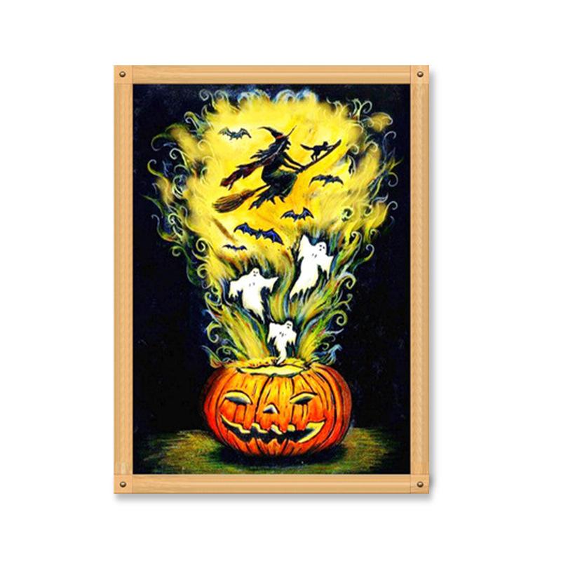 5D алмазная живопись полный алмаз Diy круглый алмаз Хэллоуин животное ручная работа Алмазная вышивка мозаика украшение дома подарок