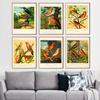Nordic RETRO Art Canvas Painting Birds Flying Science Poster Kitchen Living Room Corridor Wall Painting Home Decoration Mural No Frame