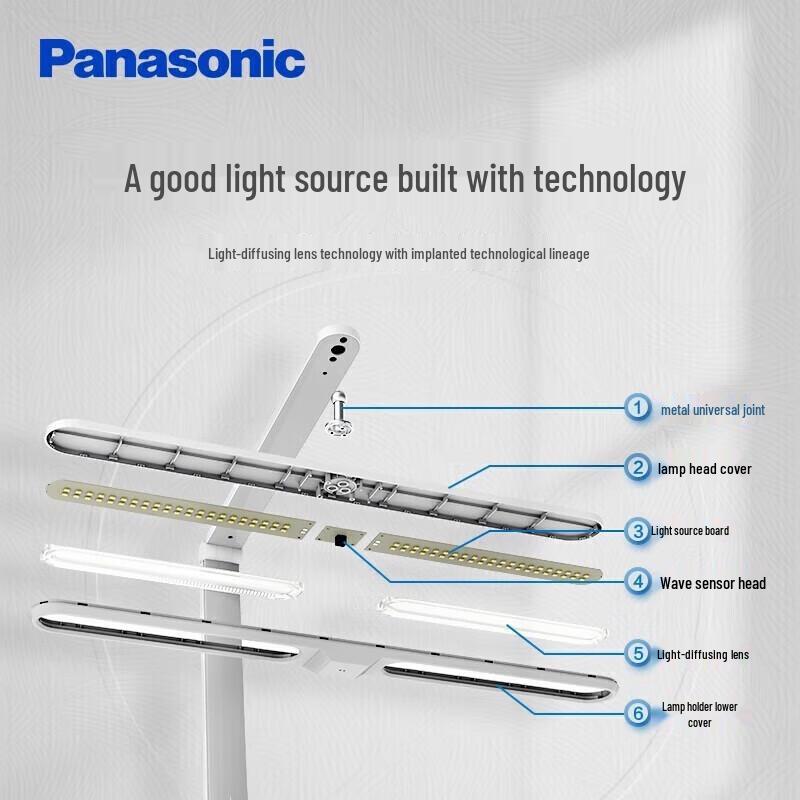 Panasonic Eye-Care Dimmable LED Desk Lamp CN plug (adapter included)