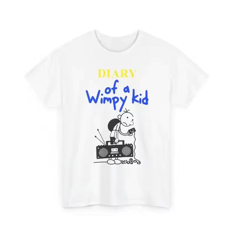 Diary Of A Wimpy Kid Greg Heffley Rowley Jefferson Funny T-shirt Graphic Streetwear Aesthetic Unisex Cotton Short Sleeve Crew