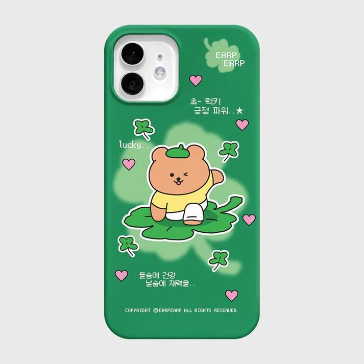 Чехол для телефона iPhone 17 16 15 14 13 12 11 Pro Max X XS XR Plus Air Глянцевая пленка Жесткая крышка из ПК Роскошный Clmj Корейский Милый Медведь