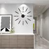 Frameless DIY Wall Clock Acrylic Mirror Wall Clock Decor Sticker Digital Clock Home DIY Clock Kit 40cm