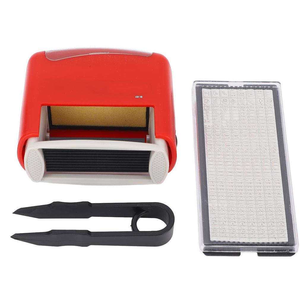 Набор штампов на заказ Красный корпус Гибкий Настраиваемый Штамп с цифрами, буквами и символами для дома и офиса