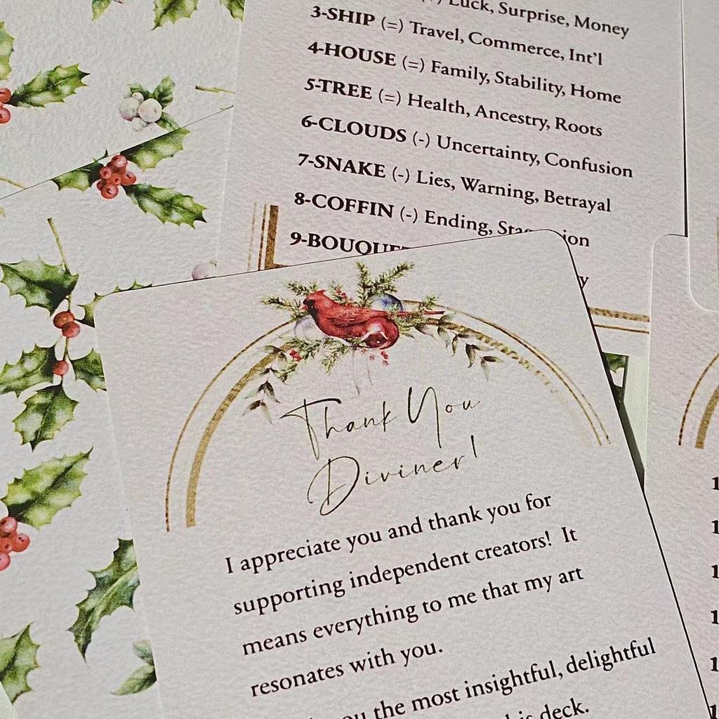 10*7.5cm Simply Christmas Lenormand 36 Pcs Cards