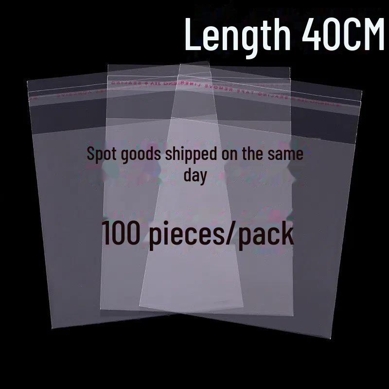 40cm Self-Adhesive Transparent Ziplock Bag for Clothing and Jewelry