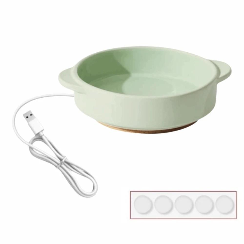 Constant Temperature Elevated Cat Bowl with Iron Stand Dog Drinking Bowl Pet