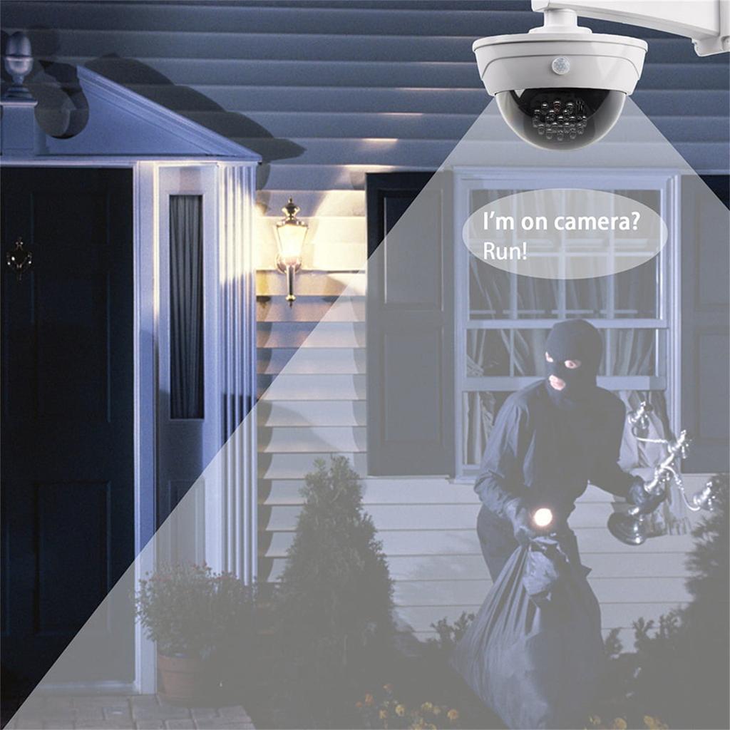 Солнечная камера безопасности мигает со светодиодным датчиком движения для обнаружения света внутри и снаружи дома, гаража