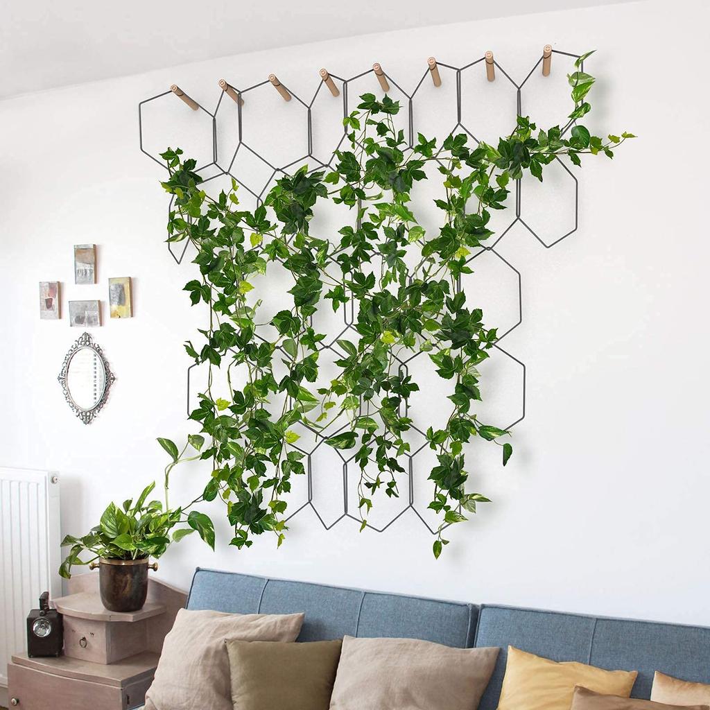 Поддельный зеленый плющ Искусственное комнатное растение Натуральный на ощупь Водонепроницаемый С железной проволокой Высокая прочность Искусственный лист Листья Искусственная глициния Ветка Лоза Растение