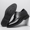 Inner height-increasing leather shoes men's 8cm 2025 spring new business dress pointed derby shoes leather commuter shoes