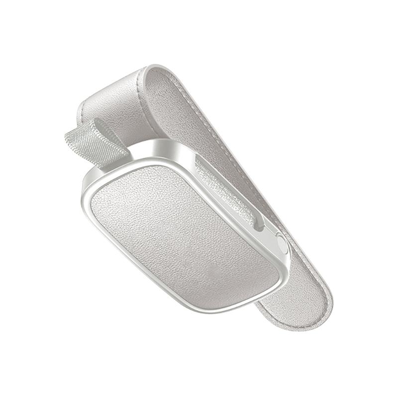 Magnetic Leather Eyewear Holder Sunglass Clip Suitable For Car Visors Secure ABS PC Design Easy Installation Universal