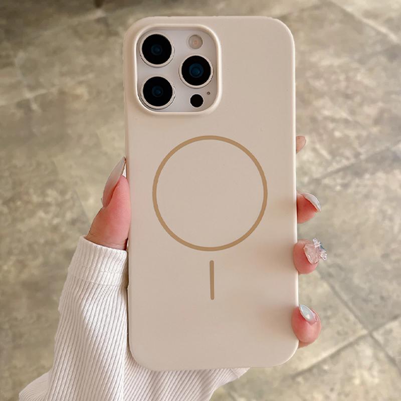 Силиконовый матовый магнитный чехол для iPhone 16 15 Plus 14 13 12 11 Pro Max Для беспроводной зарядки Magsafe Мягкий защитный чехол