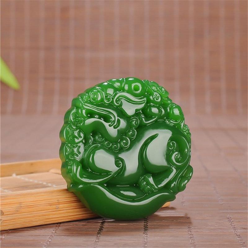 Pixiu Charms Pendant Necklace Fashion Accessories Chinese Style Natural Jade Beast Bring Lucky And Wealth Gift