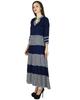 Phagun Designer Indian Blue Printed Casual Kurta Women Kurti Top Tunic Dress